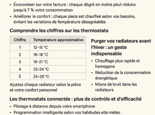 Optimisez votre chauffage : l’importance du réglage des thermostats et de l’entretien des radiateurs