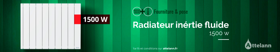 Radiateur fluide 1500W - 290€