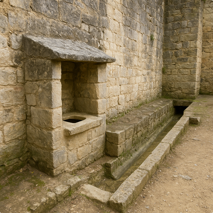 Les toilettes royales du château de Chinon